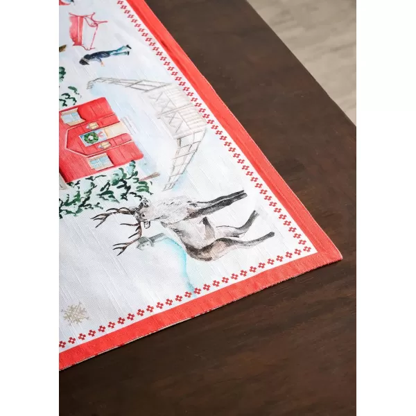 imageMaison d Hermine Placemats Set of 4 100 Cotton Decorative Washable Table Place Mat for Gifts Kitchen Party Wedding Restaurant ampamp Camping Rural Christmas  ThanksgivingChristmas