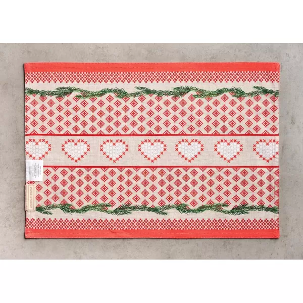 imageMaison d Hermine Placemats Set of 4 100 Cotton Decorative Washable Table Place Mat for Gifts Kitchen Party Wedding Restaurant ampamp Camping Rural Christmas  ThanksgivingChristmas