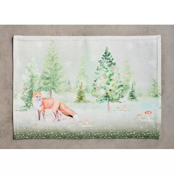 imageMaison d Hermine Placemats Set of 4 100 Cotton Decorative Washable Table Place Mat for Gifts Kitchen Party Wedding Restaurant ampamp Camping Winter Mornings  ThanksgivingChristmas