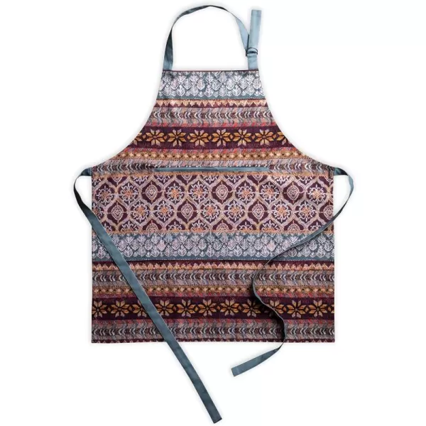 imageCotton Apron with Center Pocket Kitchen Unisex Cloth Apron 1 Piece with Long Ties for Painting Cooking Baking Restaurant04  Fair Isle