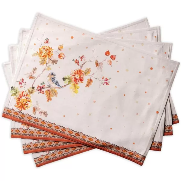 imageMaison d Hermine Cloth Placemats Set of 4 100 Cotton Decorative Washable Table Place Mat Kitchen Wedding Restaurant ampamp Camping Kelim  Prairie  ThanksgivingChristmas10  Kelim  Prairie