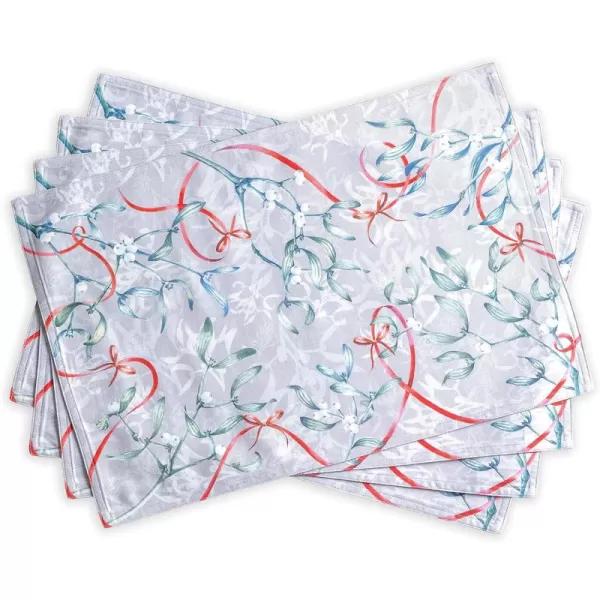 imageMaison d Hermine Cloth Placemats Set of 4 100 Cotton Decorative Washable Table Place Mat Kitchen Wedding Restaurant ampamp Camping Kelim  Prairie  ThanksgivingChristmas25  Enora