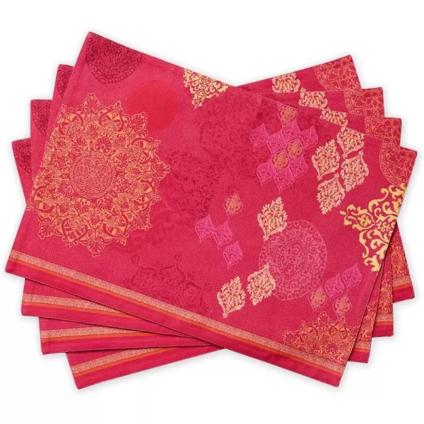 imageMaison d Hermine Cloth Placemats Set of 4 100 Cotton Decorative Washable Table Place Mat Kitchen Wedding Restaurant ampamp Camping Kelim  Prairie  ThanksgivingChristmas12  Versailles