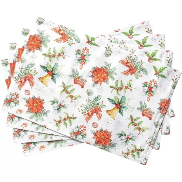 imageMaison d Hermine Cloth Placemats Set of 4 100 Cotton Decorative Washable Table Place Mat Kitchen Wedding Restaurant ampamp Camping Kelim  Prairie  ThanksgivingChristmas24  Chromo