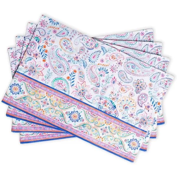 imageMaison d Hermine Placemats 100 Cotton Set of 4 Dinner Placemat Decorative Washable Cloth Placemat Dining Buffet Parties ampamp Camping Rose Garden  SpringSummer35  Indian Floral