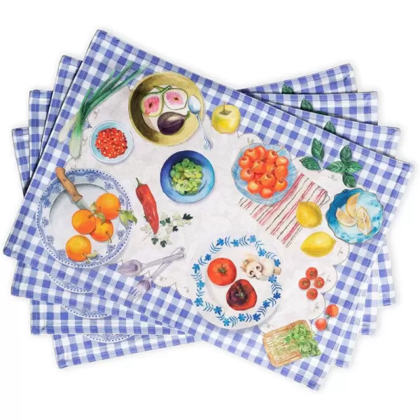 imageMaison d Hermine Placemats 100 Cotton Set of 4 Dinner Placemat Decorative Washable Cloth Placemat Dining Buffet Parties ampamp Camping Rose Garden  SpringSummer40  Gourmand