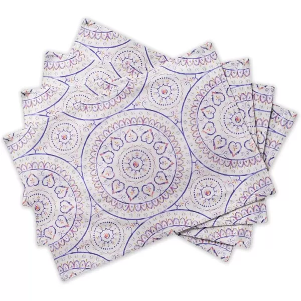 imageMaison d Hermine Placemats 100 Cotton Set of 4 Dinner Placemat Decorative Washable Cloth Placemat Dining Buffet Parties ampamp Camping Rose Garden  SpringSummer44  Mandala