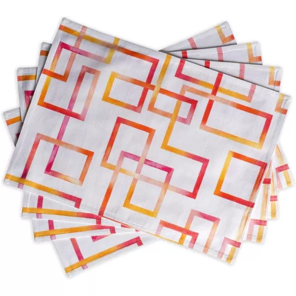 imageMaison d Hermine Placemats 100 Cotton Set of 4 Dinner Placemat Decorative Washable Cloth Placemat Dining Buffet Parties ampamp Camping Rose Garden  SpringSummer42  Summer Maze