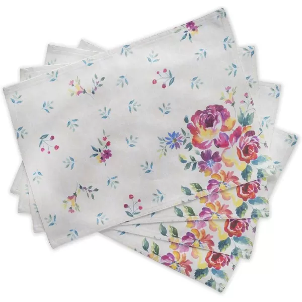 imageMaison d Hermine Placemats 100 Cotton Set of 4 Dinner Placemat Decorative Washable Cloth Placemat Dining Buffet Parties ampamp Camping Rose Garden  SpringSummer45  Rose Garden