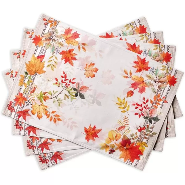 imageMaison d Hermine Placemats 100 CottonSet of 4 Dinner Placemat Decorative Washable Cloth Placemat Dining Buffet Parties ampamp Camping Amarante  ThanksgivingChristmas