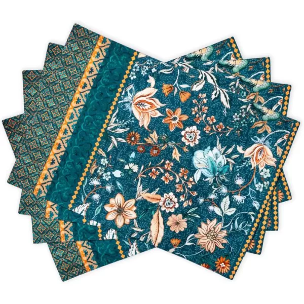 imageMaison d Hermine Placemats Set of 4 100 Cotton Decorative Washable Table Place Mat for Gifts Kitchen Party Wedding Restaurant ampamp Camping Luxury Loft  ThanksgivingChristmas