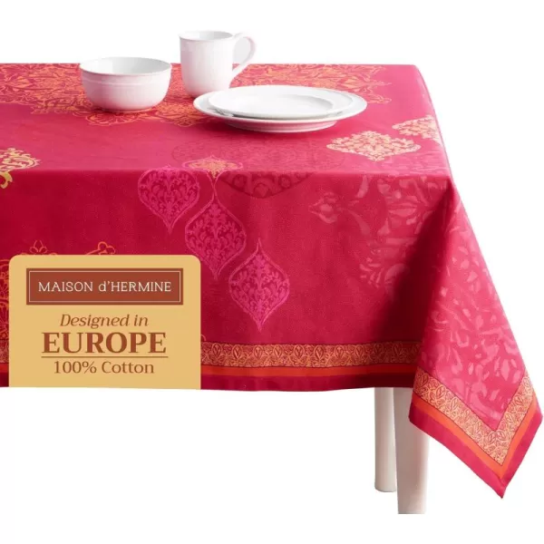 imageMaison d Hermine Table Cover 60quotx108quot 100 Cotton Decorative Washable Rectangle Tabletop Tablecloths Kitchen Wedding Restaurant ampamp Camping Versailles  ThanksgivingChristmas