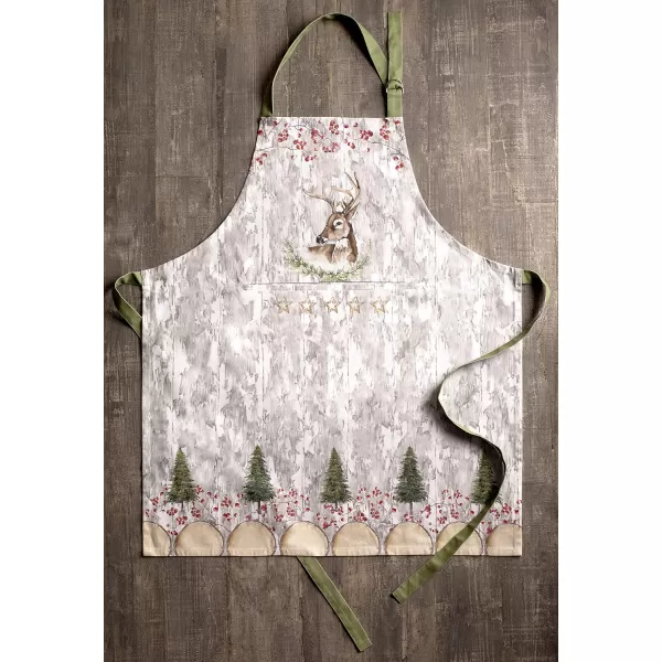 imageCotton Apron with Center Pocket Kitchen Unisex Cloth Apron 1 Piece with Long Ties for Painting Cooking Baking Restaurant11  Mountain Life