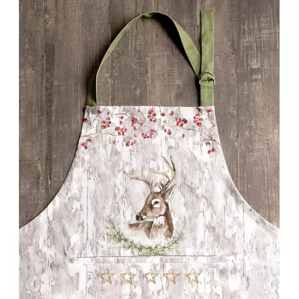 imageCotton Apron with Center Pocket Kitchen Unisex Cloth Apron 1 Piece with Long Ties for Painting Cooking Baking Restaurant11  Mountain Life