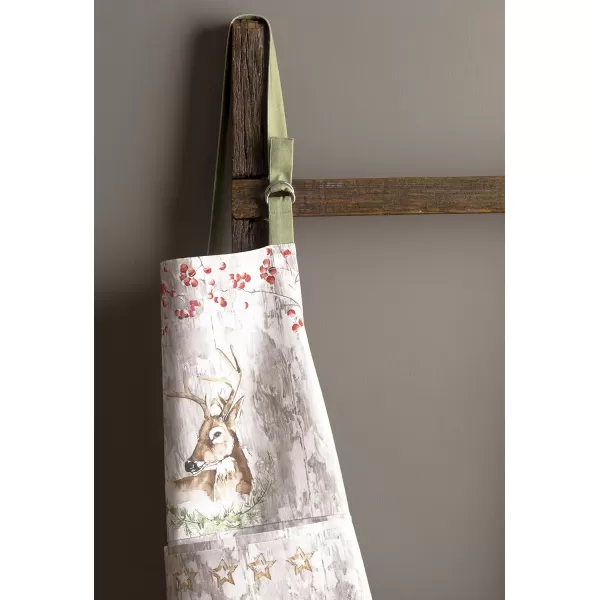 imageCotton Apron with Center Pocket Kitchen Unisex Cloth Apron 1 Piece with Long Ties for Painting Cooking Baking Restaurant11  Mountain Life