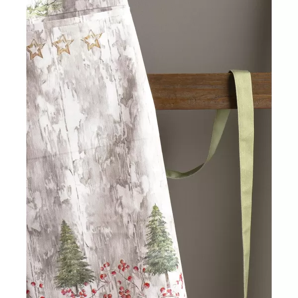 imageCotton Apron with Center Pocket Kitchen Unisex Cloth Apron 1 Piece with Long Ties for Painting Cooking Baking Restaurant11  Mountain Life