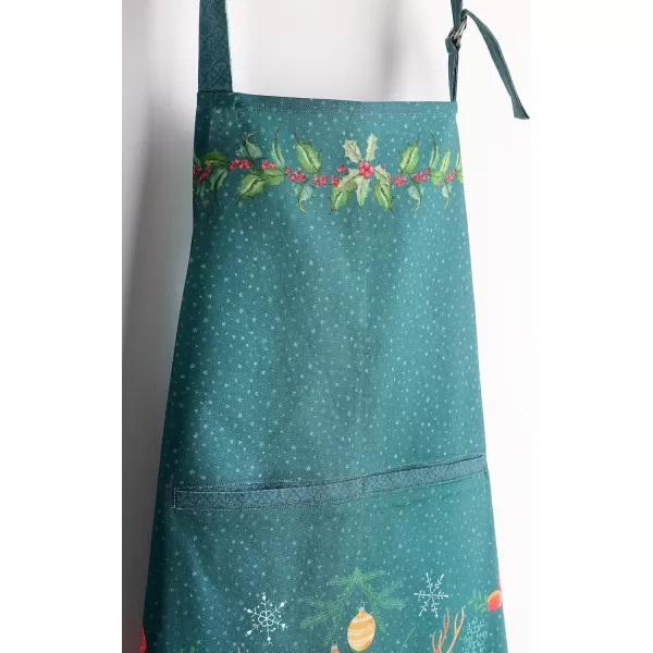 imageCotton Apron with Center Pocket Kitchen Unisex Cloth Apron 1 Piece with Long Ties for Painting Cooking Baking Restaurant12  Hygge Christmas