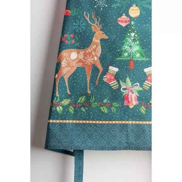 imageCotton Apron with Center Pocket Kitchen Unisex Cloth Apron 1 Piece with Long Ties for Painting Cooking Baking Restaurant12  Hygge Christmas