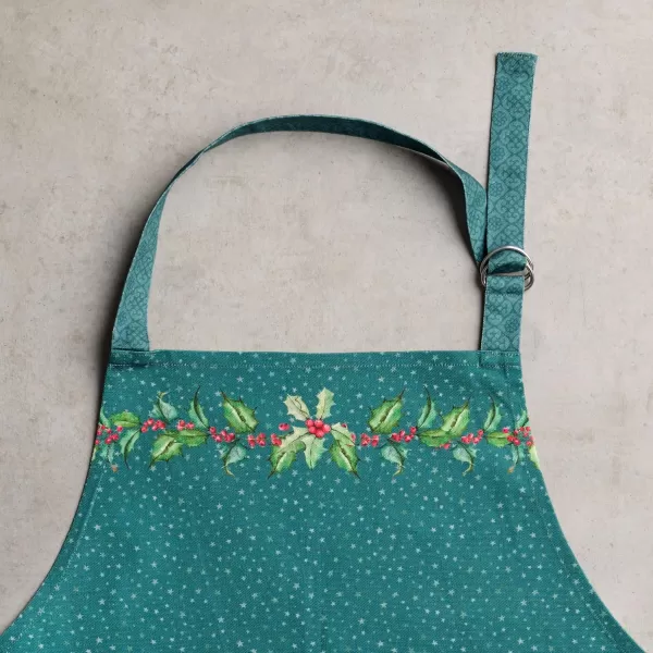imageCotton Apron with Center Pocket Kitchen Unisex Cloth Apron 1 Piece with Long Ties for Painting Cooking Baking Restaurant12  Hygge Christmas