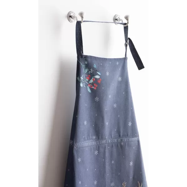 imageCotton Apron with Center Pocket Kitchen Unisex Cloth Apron 1 Piece with Long Ties for Painting Cooking Baking Restaurant20  Christmas Joy