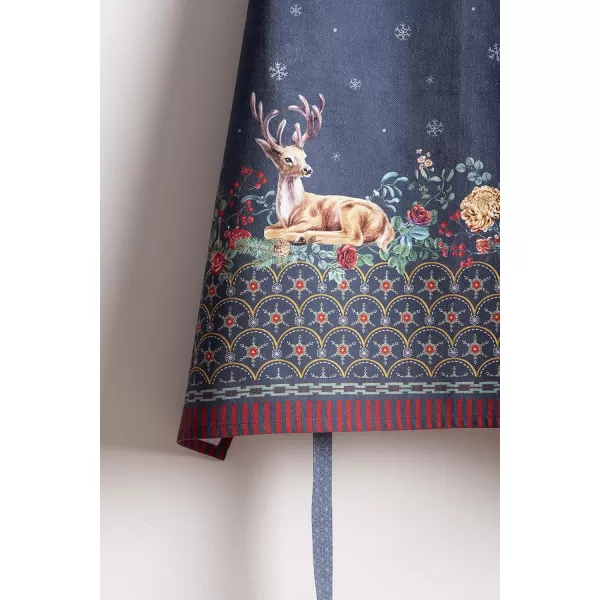 imageCotton Apron with Center Pocket Kitchen Unisex Cloth Apron 1 Piece with Long Ties for Painting Cooking Baking Restaurant20  Christmas Joy