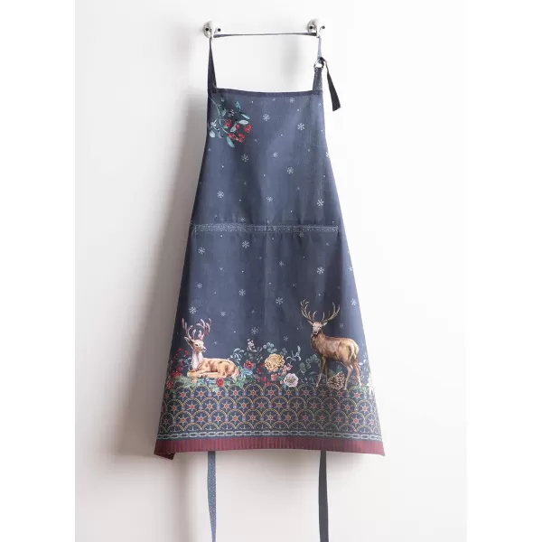 imageCotton Apron with Center Pocket Kitchen Unisex Cloth Apron 1 Piece with Long Ties for Painting Cooking Baking Restaurant20  Christmas Joy