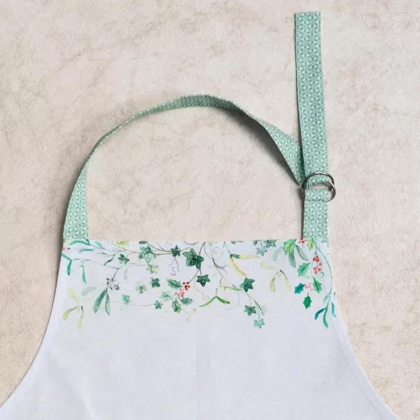 imageCotton Apron with Center Pocket Kitchen Unisex Cloth Apron 1 Piece with Long Ties for Painting Cooking Baking Restaurant24  Snowy World