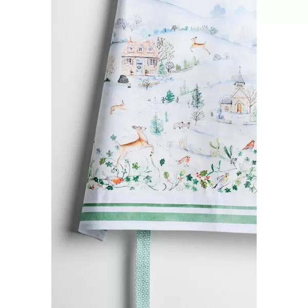 imageCotton Apron with Center Pocket Kitchen Unisex Cloth Apron 1 Piece with Long Ties for Painting Cooking Baking Restaurant24  Snowy World