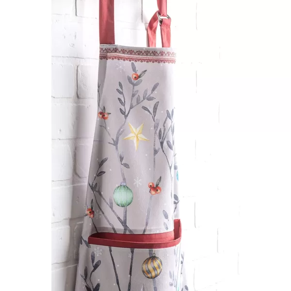 imageCotton Apron with Center Pocket Kitchen Unisex Cloth Apron 1 Piece with Long Ties for Painting Cooking Baking Restaurant5  Fairy Christmas