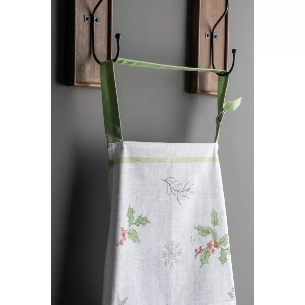 imageCotton Apron with Center Pocket Kitchen Unisex Cloth Apron 1 Piece with Long Ties for Painting Cooking Baking Restaurant6  Christmas Dew