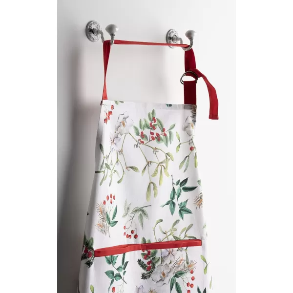 imageCotton Apron with Center Pocket Kitchen Unisex Cloth Apron 1 Piece with Long Ties for Painting Cooking Baking Restaurant9  Noel