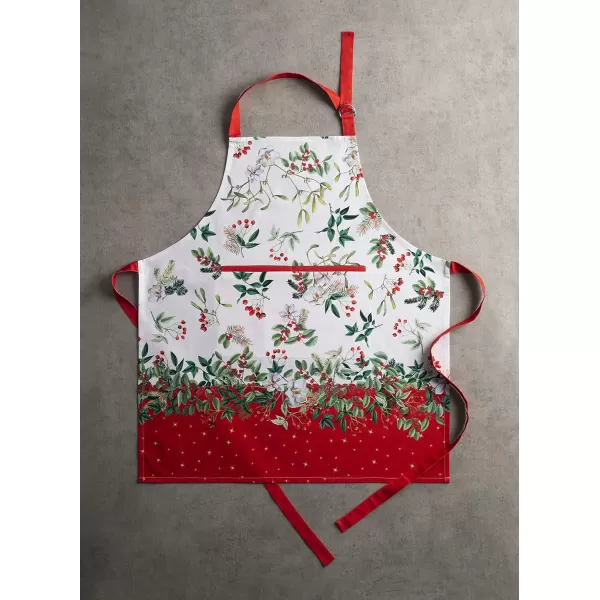 imageCotton Apron with Center Pocket Kitchen Unisex Cloth Apron 1 Piece with Long Ties for Painting Cooking Baking Restaurant9  Noel