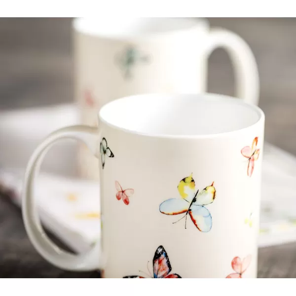 imageMaison d Hermine Coffee Mug with Handles Fine Bone China Mug Pack of Two for Hot Beverages  Coffee Cappuccino Latte Cocoa Perfect Gifts for Mothers Day Dining Buffet Party Holly Time 12 Ounce05  Botanical Fresh