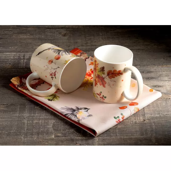 imageMaison d Hermine Coffee Mug with Handles Fine Bone China Mug Pack of Two for Hot Beverages  Coffee Cappuccino Latte Cocoa Perfect Gifts for Mothers Day Dining Buffet Party Holly Time 12 Ounce17  Kelim