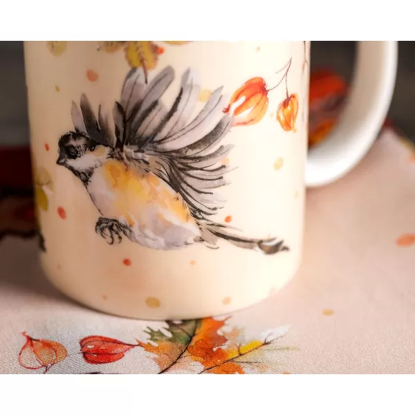 imageMaison d Hermine Coffee Mug with Handles Fine Bone China Mug Pack of Two for Hot Beverages  Coffee Cappuccino Latte Cocoa Perfect Gifts for Mothers Day Dining Buffet Party Holly Time 12 Ounce17  Kelim
