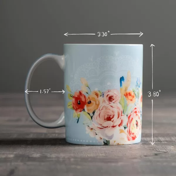 imageMaison d Hermine Mug with Handles Fine Bone China Coffee Mug Pack of One for Hot Beverages  Coffee Cappuccino Cocoa Perfect for Wife Girlfriend Colmar  Blue 15 Oz26  Ibiza  Boho