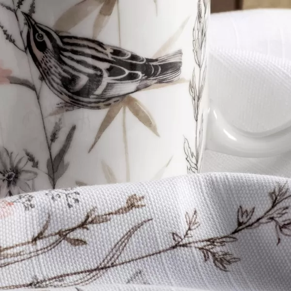 imageMaison d Hermine Mug with Handles Fine Bone China Coffee Mug Pack of One for Hot Beverages  Coffee Cappuccino Cocoa Perfect for Wife Girlfriend Colmar  Blue 15 Oz19  Meadow Florals  Meadow Mornings