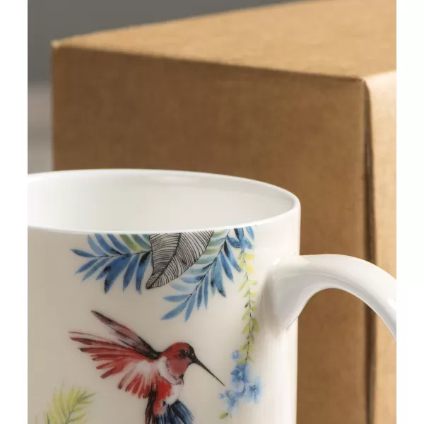 imageMaison d Hermine Mug with Handles Fine Bone China Coffee Mug Pack of One for Hot Beverages  Coffee Cappuccino Cocoa Perfect for Wife Girlfriend Colmar  Blue 15 Oz12  Tropiques  Colibris