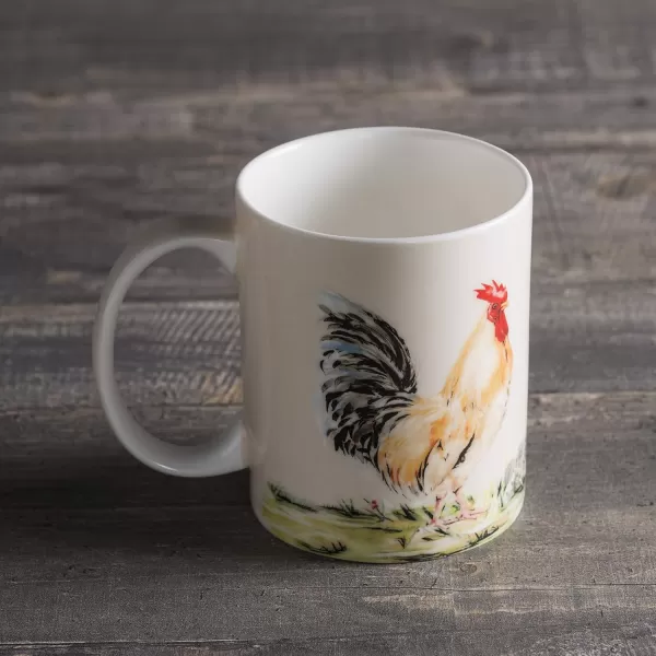 imageMaison d Hermine Mug with Handles Fine Bone China Coffee Mug Pack of One for Hot Beverages  Coffee Cappuccino Cocoa Perfect for Wife Girlfriend Colmar  Blue 15 Oz08  Campagne  Coq