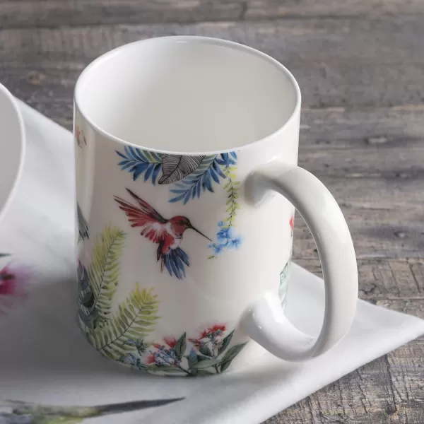 imageMaison d Hermine Mug with Handles Fine Bone China Coffee Mug Pack of One for Hot Beverages  Coffee Cappuccino Cocoa Perfect for Wife Girlfriend Colmar  Blue 15 Oz12  Tropiques  Colibris