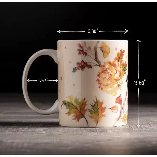 imageMaison d Hermine Mug with Handles Fine Bone China Coffee Mug Pack of One for Hot Beverages  Coffee Cappuccino Cocoa Perfect for Wife Girlfriend Colmar  Blue 15 Oz17  Kelim  Autumn Joy