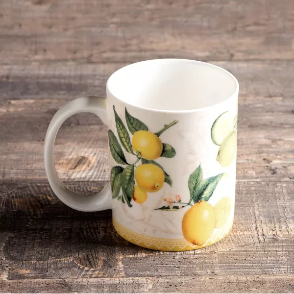 imageMaison d Hermine Mug with Handles Fine Bone China Coffee Mug Pack of One for Hot Beverages  Coffee Cappuccino Cocoa Perfect for Wife Girlfriend Colmar  Blue 15 Oz09  Limoncello  Combava