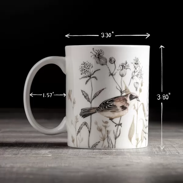 imageMaison d Hermine Mug with Handles Fine Bone China Coffee Mug Pack of One for Hot Beverages  Coffee Cappuccino Cocoa Perfect for Wife Girlfriend Colmar  Blue 15 Oz19  Meadow Florals  Meadow Mornings