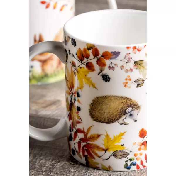 imageMaison d Hermine Mug with Handles Fine Bone China Coffee Mug Pack of One for Hot Beverages  Coffee Cappuccino Cocoa Perfect for Wife Girlfriend Colmar  Blue 15 Oz14  SousBois  Foret