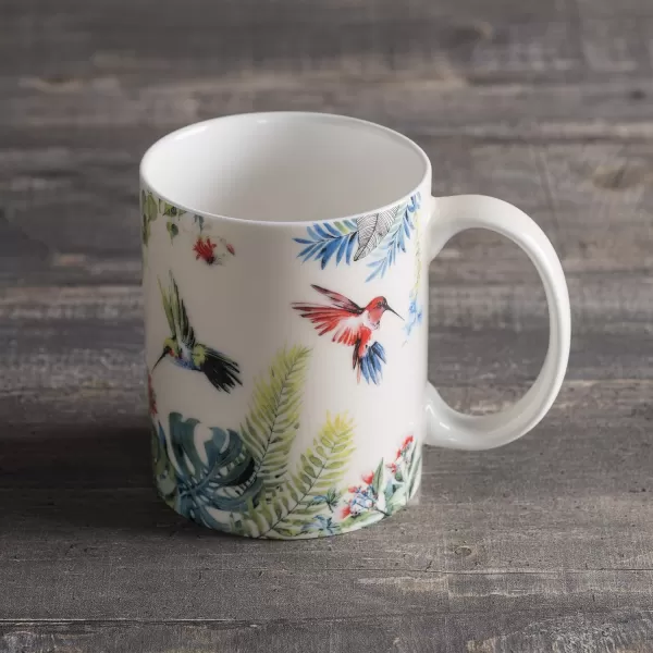 imageMaison d Hermine Mug with Handles Fine Bone China Coffee Mug Pack of One for Hot Beverages  Coffee Cappuccino Cocoa Perfect for Wife Girlfriend Colmar  Blue 15 Oz12  Tropiques  Colibris