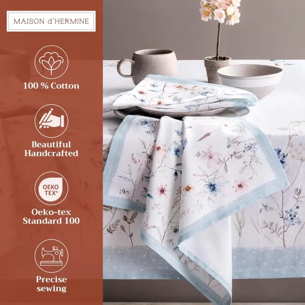 imageMaison d Hermine Napkin 100 Cotton 20 Inch x 20 Inch Set of 4 Dinner Napkins Decorative Cloth Napkin for Gifts Dining Buffet Party ampamp Camping Kelim  Infinity  ThanksgivingChristmas11  Ice Florals