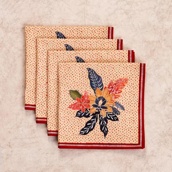 imageMaison d Hermine Napkin 100 Cotton 20 Inch x 20 Inch Set of 4 Dinner Napkins Decorative Cloth Napkin for Gifts Dining Buffet Party ampamp Camping Kelim  Infinity  ThanksgivingChristmas24  Kalahari