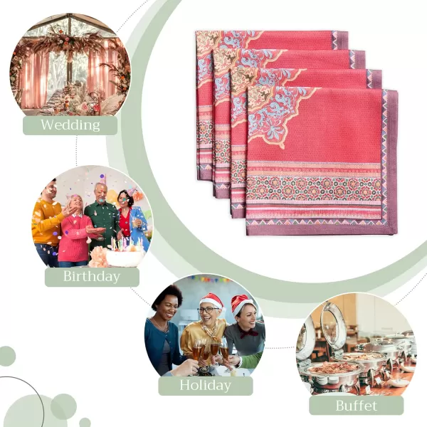 imageMaison d Hermine Napkin 100 Cotton 20 Inch x 20 Inch Set of 4 Dinner Napkins Decorative Cloth Napkin for Gifts Dining Buffet Party ampamp Camping Kelim  Infinity  ThanksgivingChristmas21  Ispahan