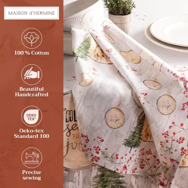 imageMaison d Hermine Napkin 100 Cotton 20 Inch x 20 Inch Set of 4 Dinner Napkins Decorative Cloth Napkin for Gifts Dining Buffet Party ampamp Camping Kelim  Infinity  ThanksgivingChristmas15  Mountain Life