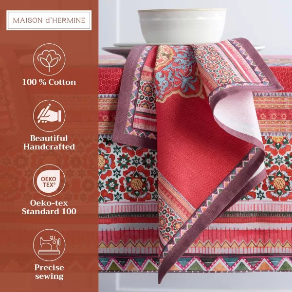 imageMaison d Hermine Napkin 100 Cotton 20 Inch x 20 Inch Set of 4 Dinner Napkins Decorative Cloth Napkin for Gifts Dining Buffet Party ampamp Camping Kelim  Infinity  ThanksgivingChristmas21  Ispahan